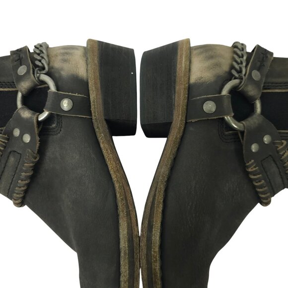 Free People Stony Desert Ankle Boot Womens 6.5 Harness Leather Western Booties - Picture 14 of 16